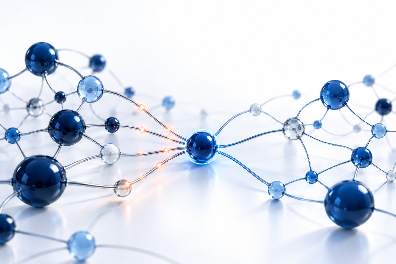 Three-dimensional network highlighting a strategic vulnerable node where targeted protection can mitigate incoming attack propagation